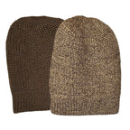 Brown Shades reversible alpaca beanie