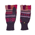 Pink & Purple Traditional Print alpaca mittens