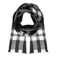 Alpaca Scarf (Black with White Plaid)