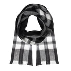 Alpaca Scarf (Black with White Plaid)
