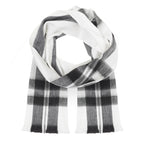 Alpaca Scarf (White with Black Plaid)