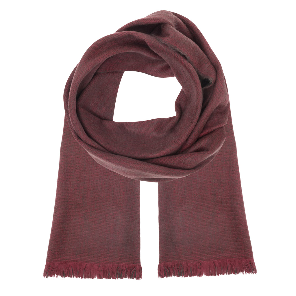 Alpaca Scarf (Wine & Smoke Double Weave)