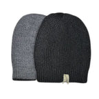 Gray & Black reversible alpaca beanie