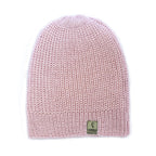 Pink & White reversible alpaca beanie