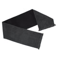 Alpaca Scarf (Black & Charcoal Double Weave)