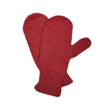Red fleece lined alpaca mittens