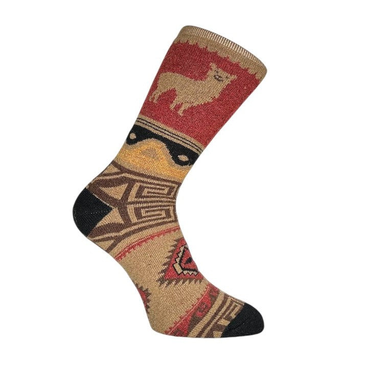 Warm Southwestern alpaca sport socks