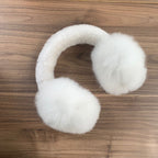 White alpaca earmuffs