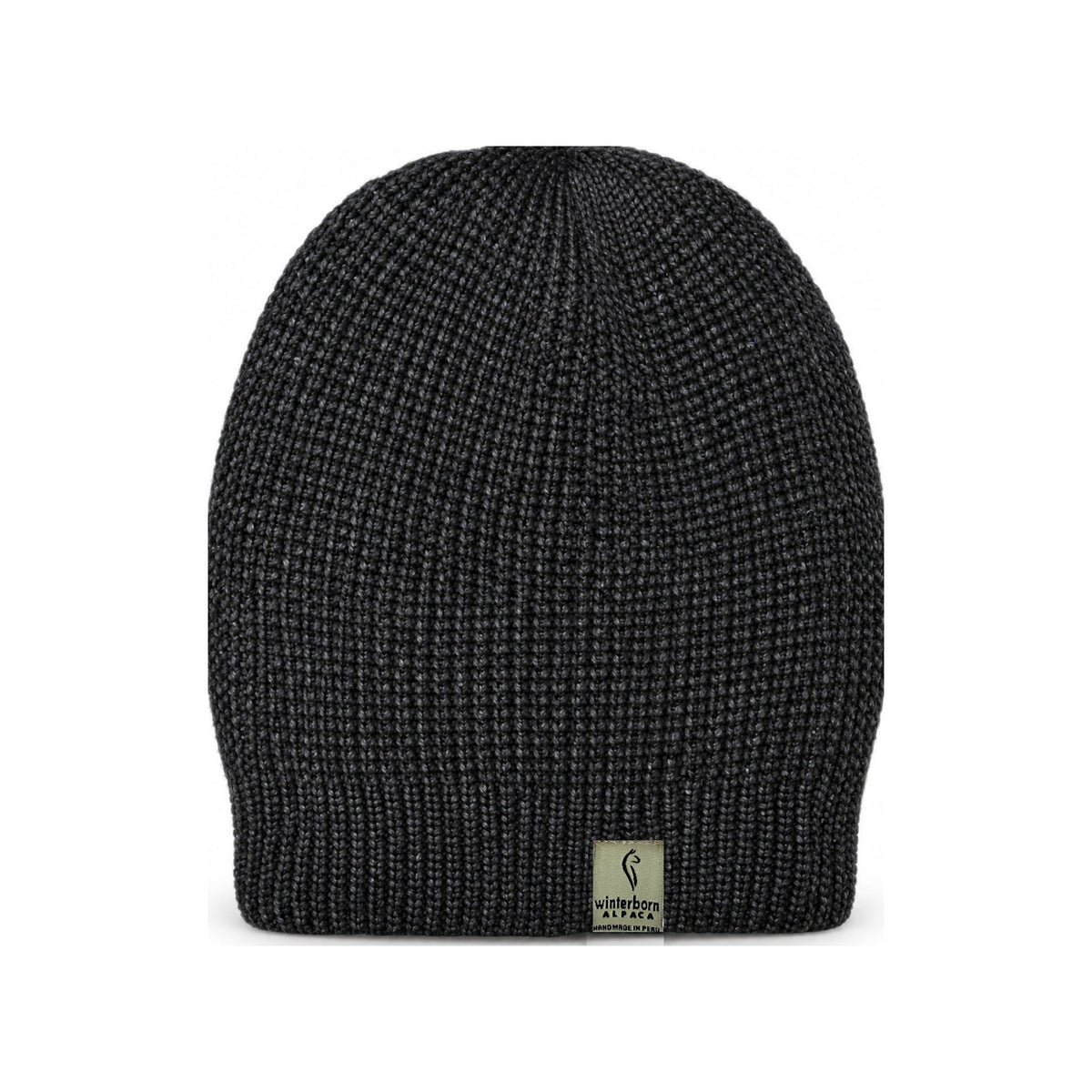 Reversible alpaca beanie, Gray and Black