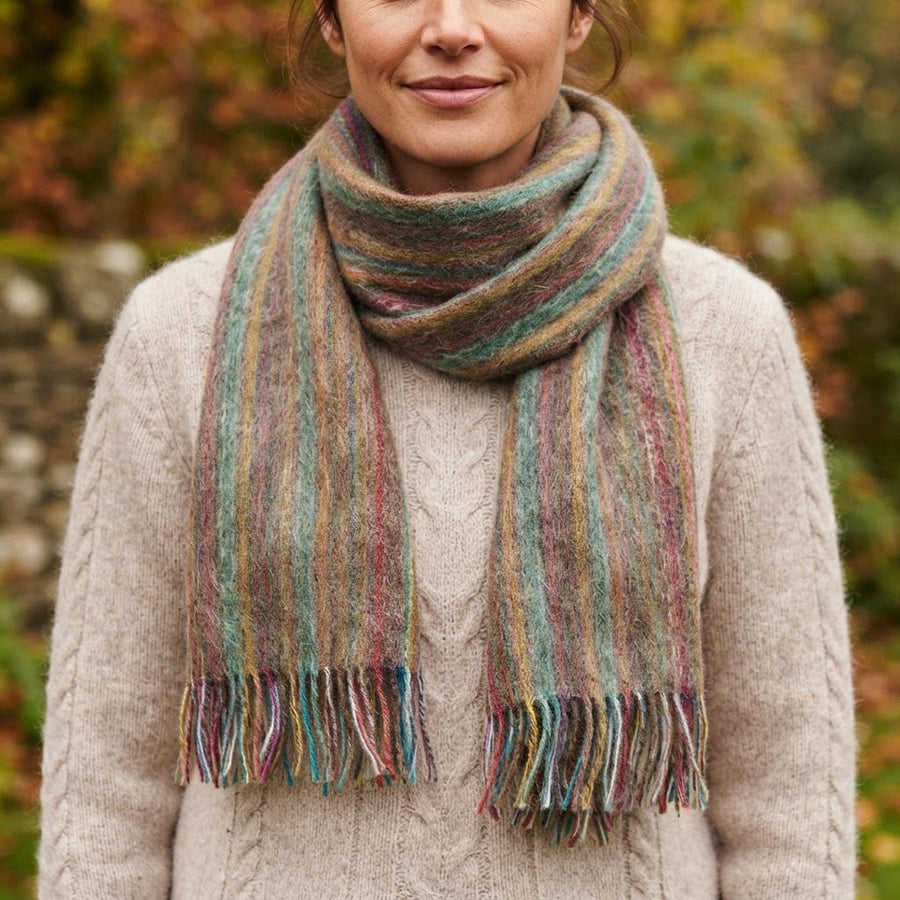 Alpaca Scarf (Rainbow Variegated)
