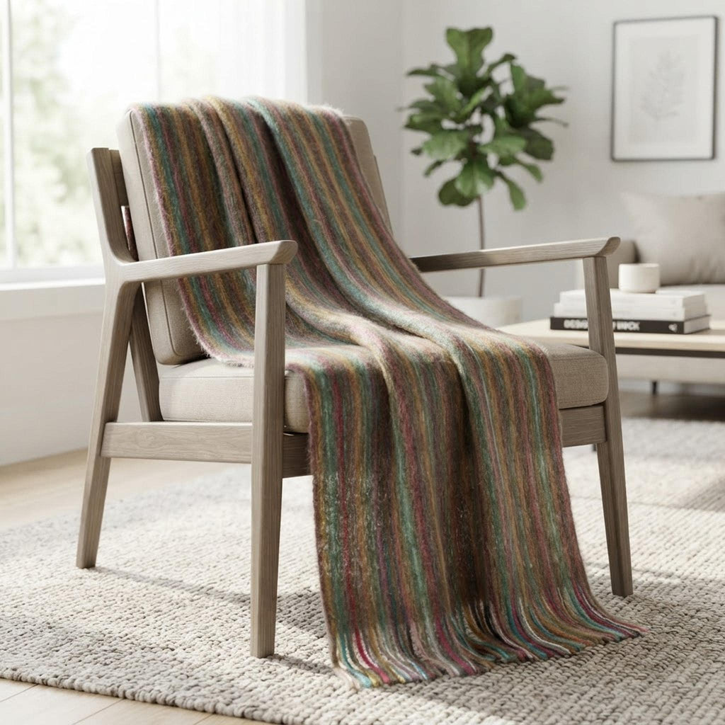 Alpaca Scarf (Rainbow Variegated)