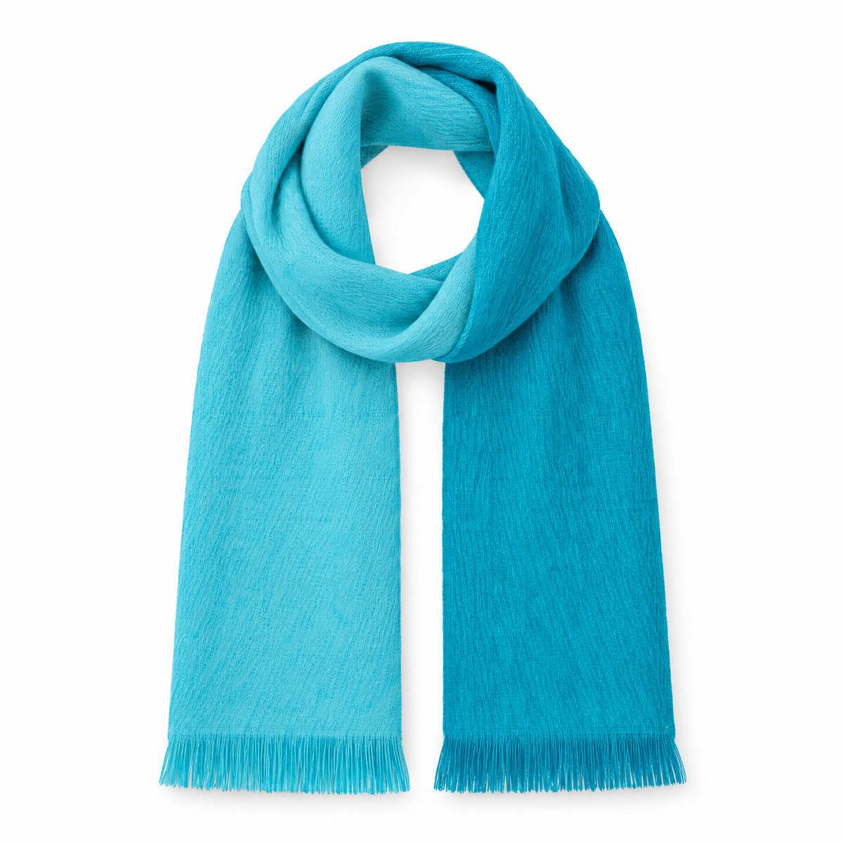 Alpaca scarf, Aqua Double Weave