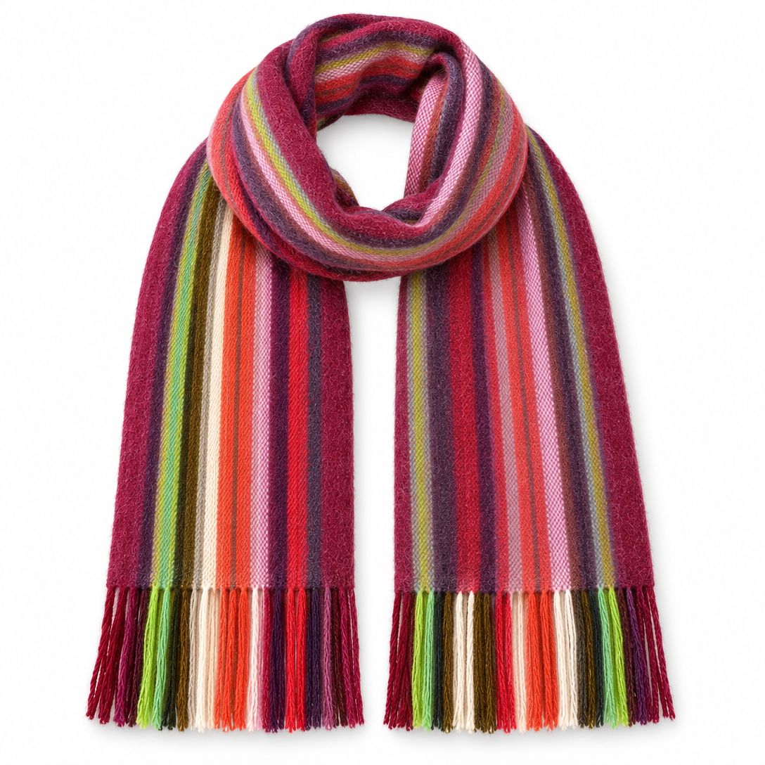 Alpaca scarf, Berry Burst