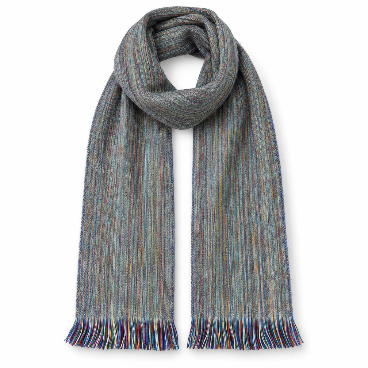 Alpaca scarf, Multi-Color Variegated