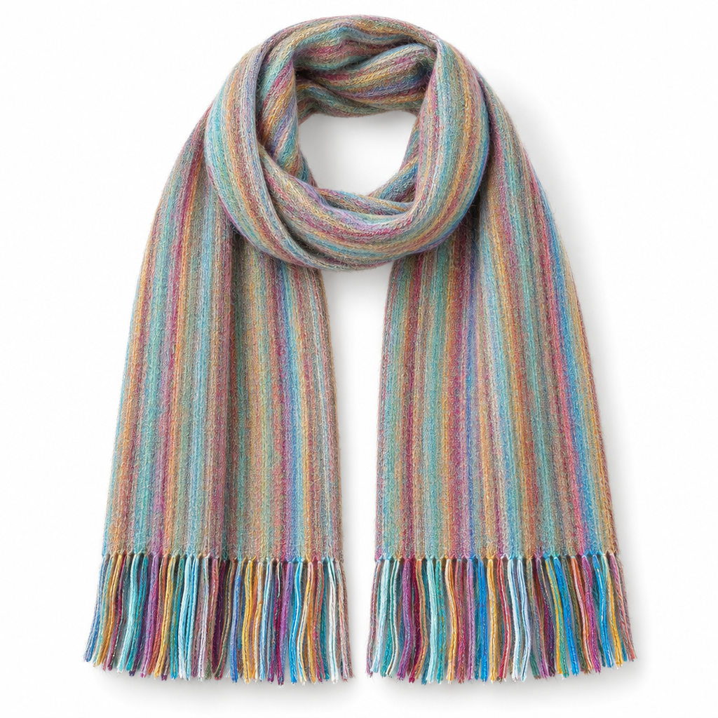 Alpaca scarf, Rainbow Variegated