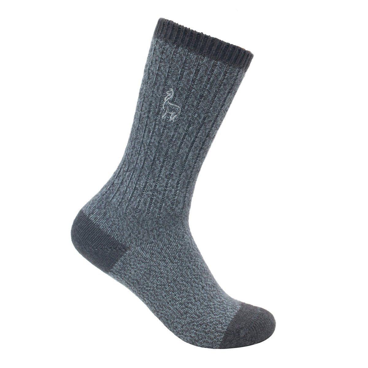 Gray alpaca sport socks, handmade by artisans in Peru
