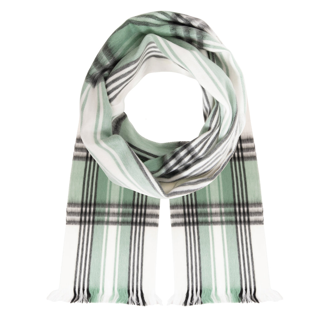 Alpaca Scarf (Cool Mint Plaid)