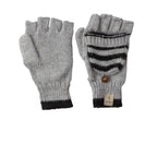 Light Grey with Black Accent alpaca mittens