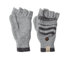 Light Grey with Darker Grey Accent alpaca mittens