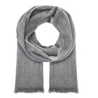 Alpaca Scarf (Dark Gray & White Double Weave)