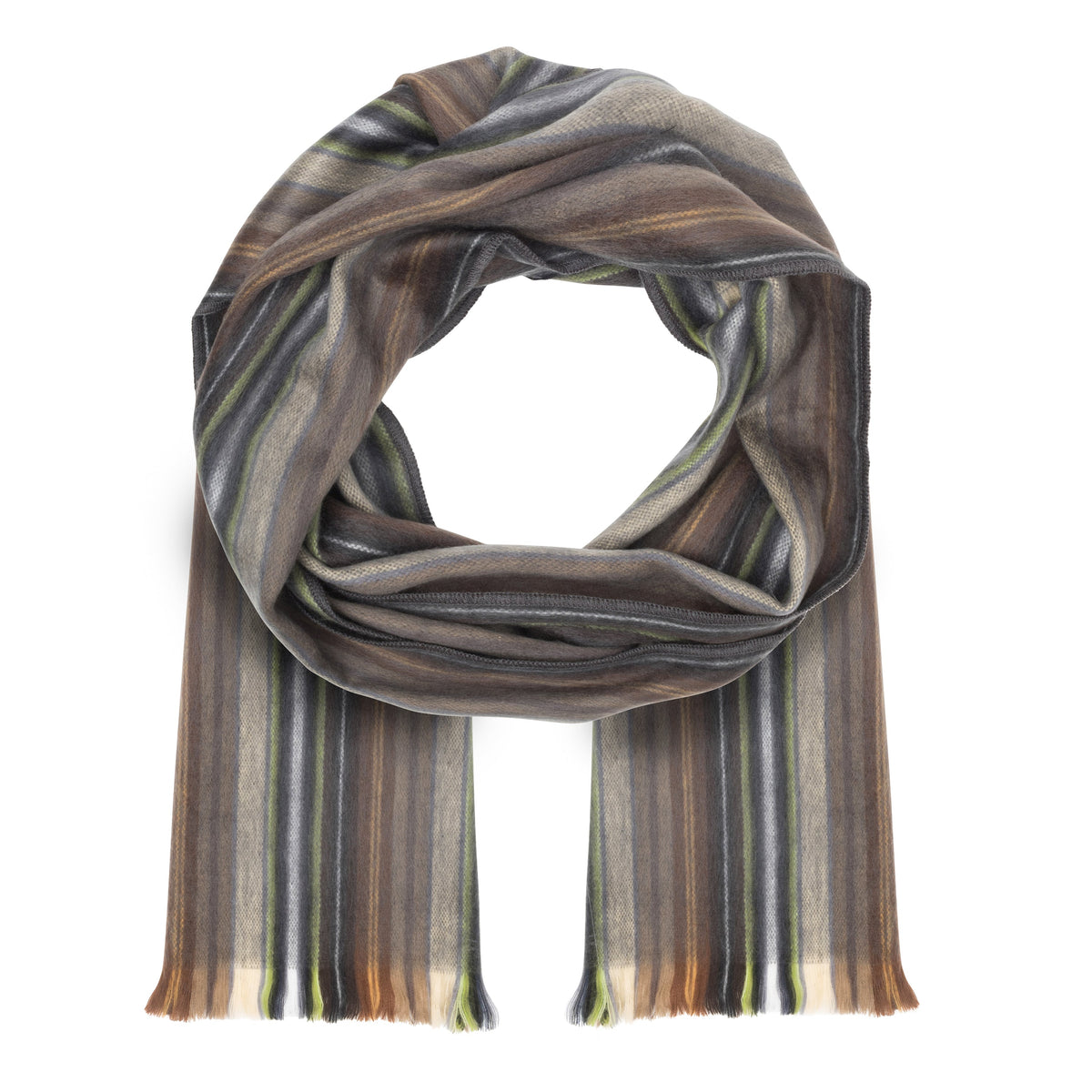 Shady Grove striped alpaca scarf