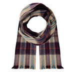 Alpaca Scarf (Purple & Tan Plaid)