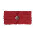 Red alpaca knit headband