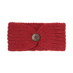 Red alpaca knit headband