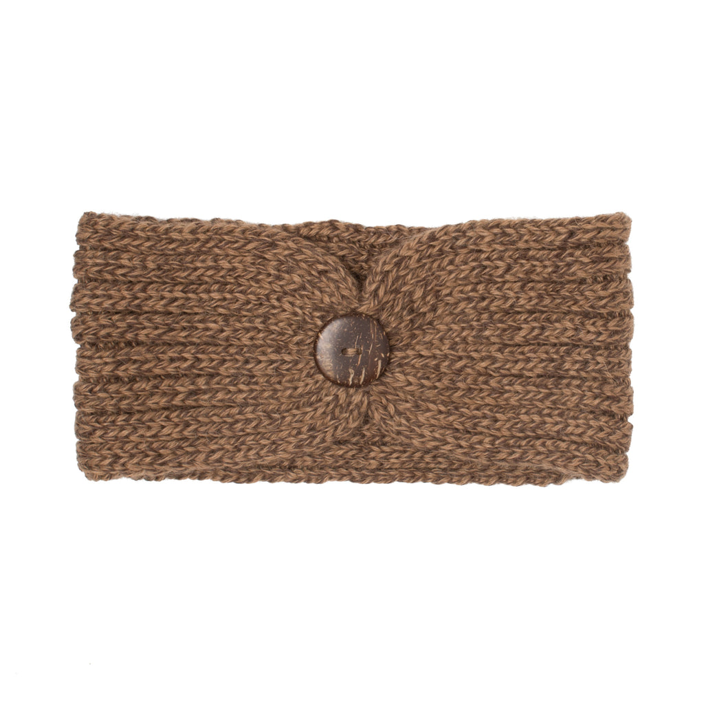 Hazelnut alpaca knit headband