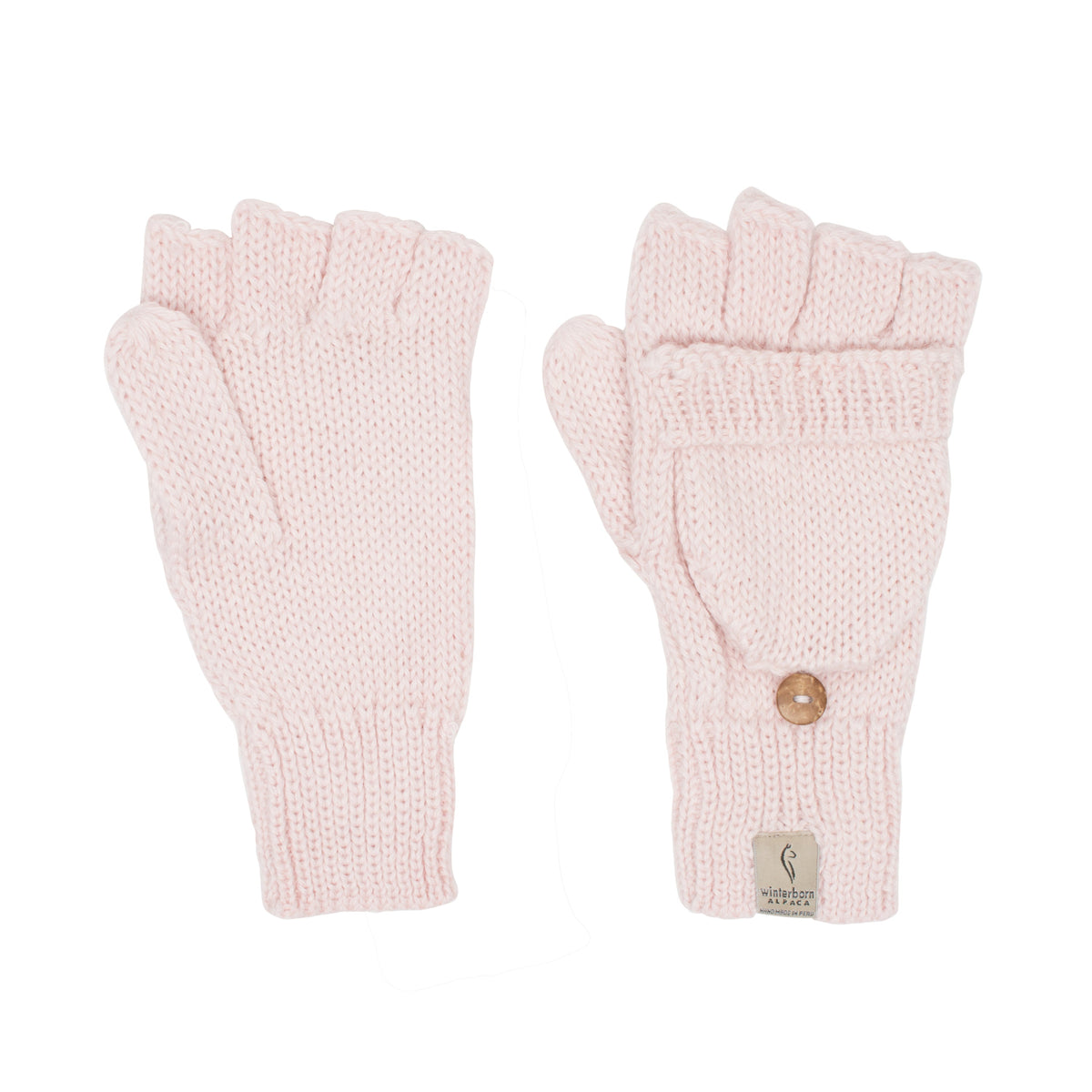 Pale Pink alpaca mittens