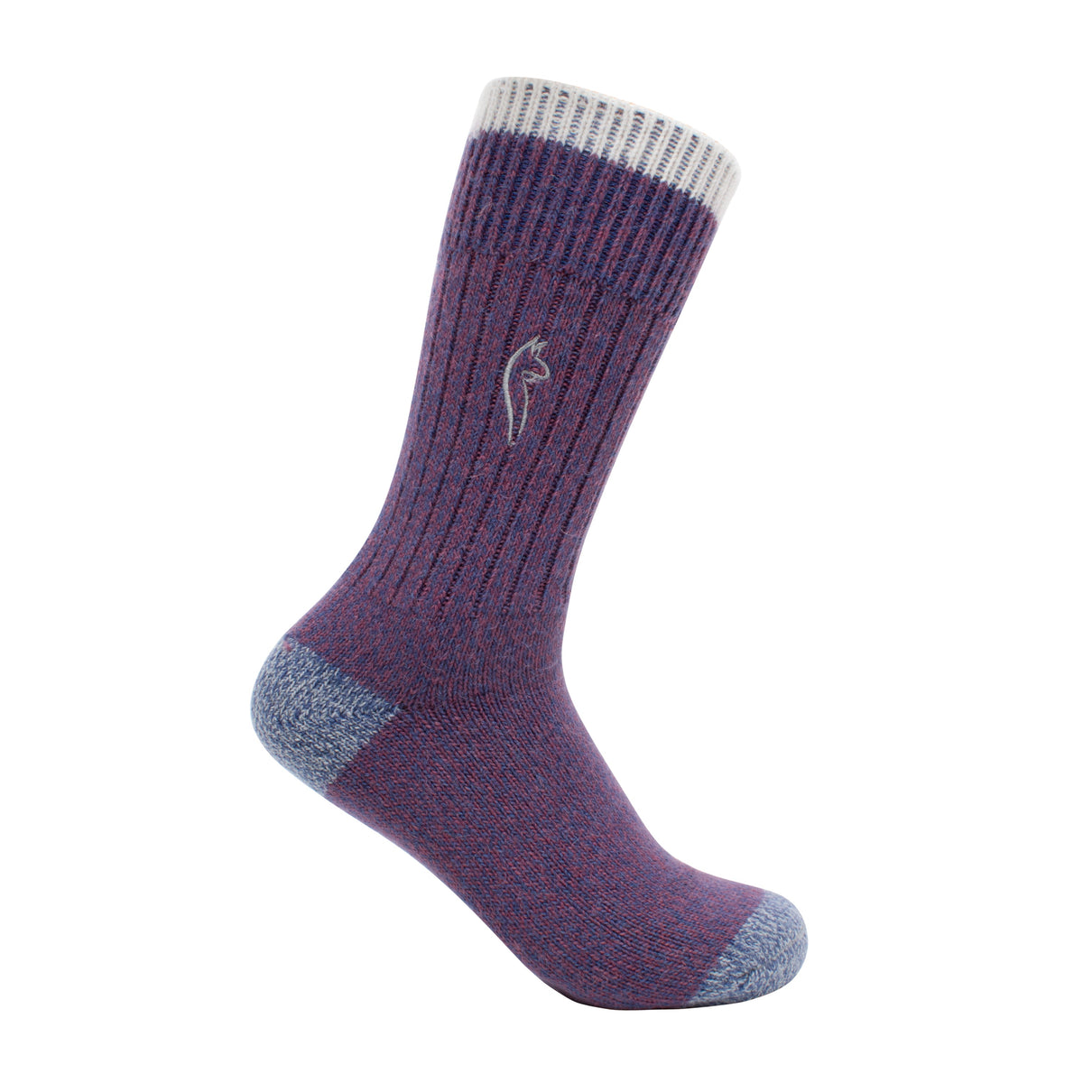 Purple alpaca sport socks