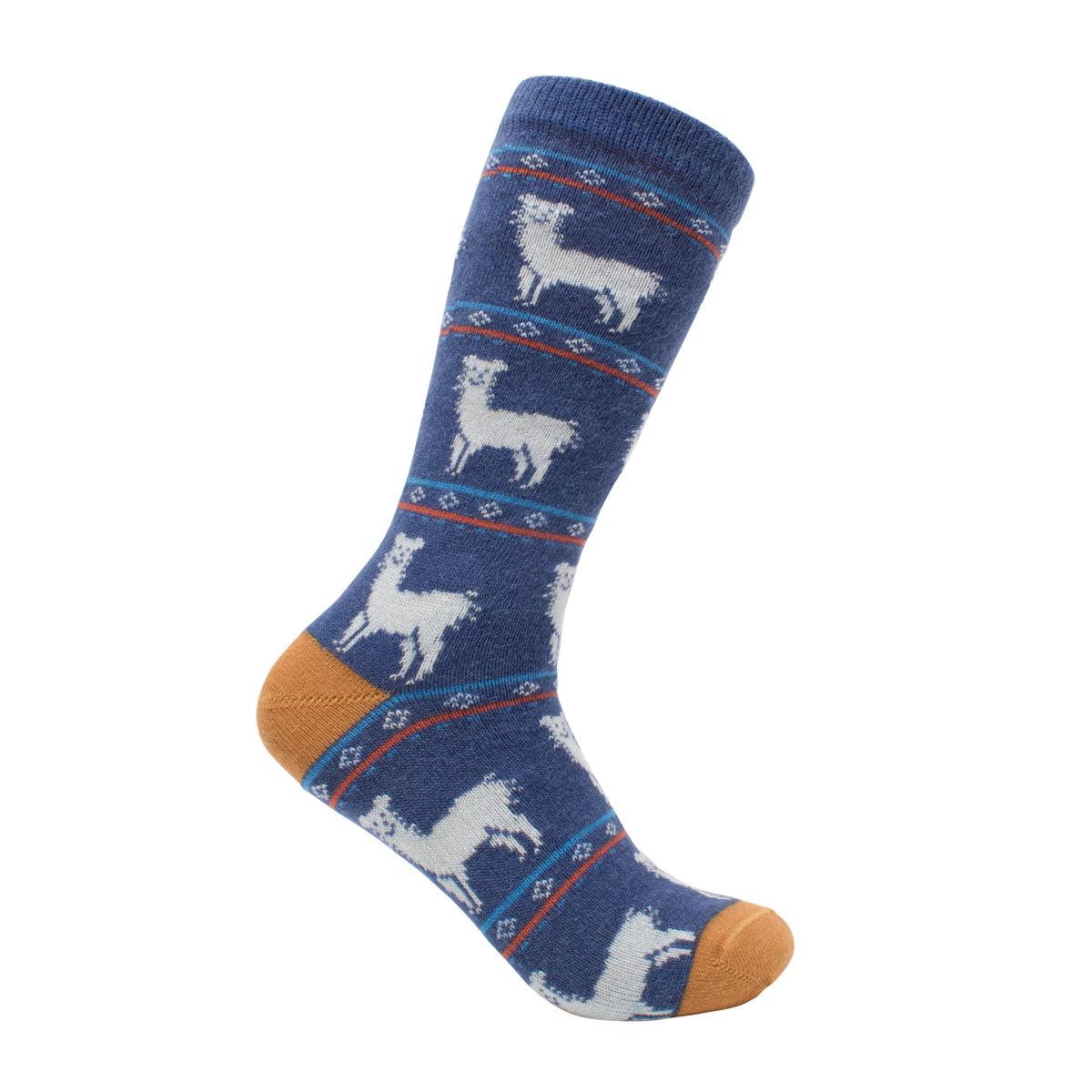 Royal Blue Alpaca Pattern alpaca dress socks