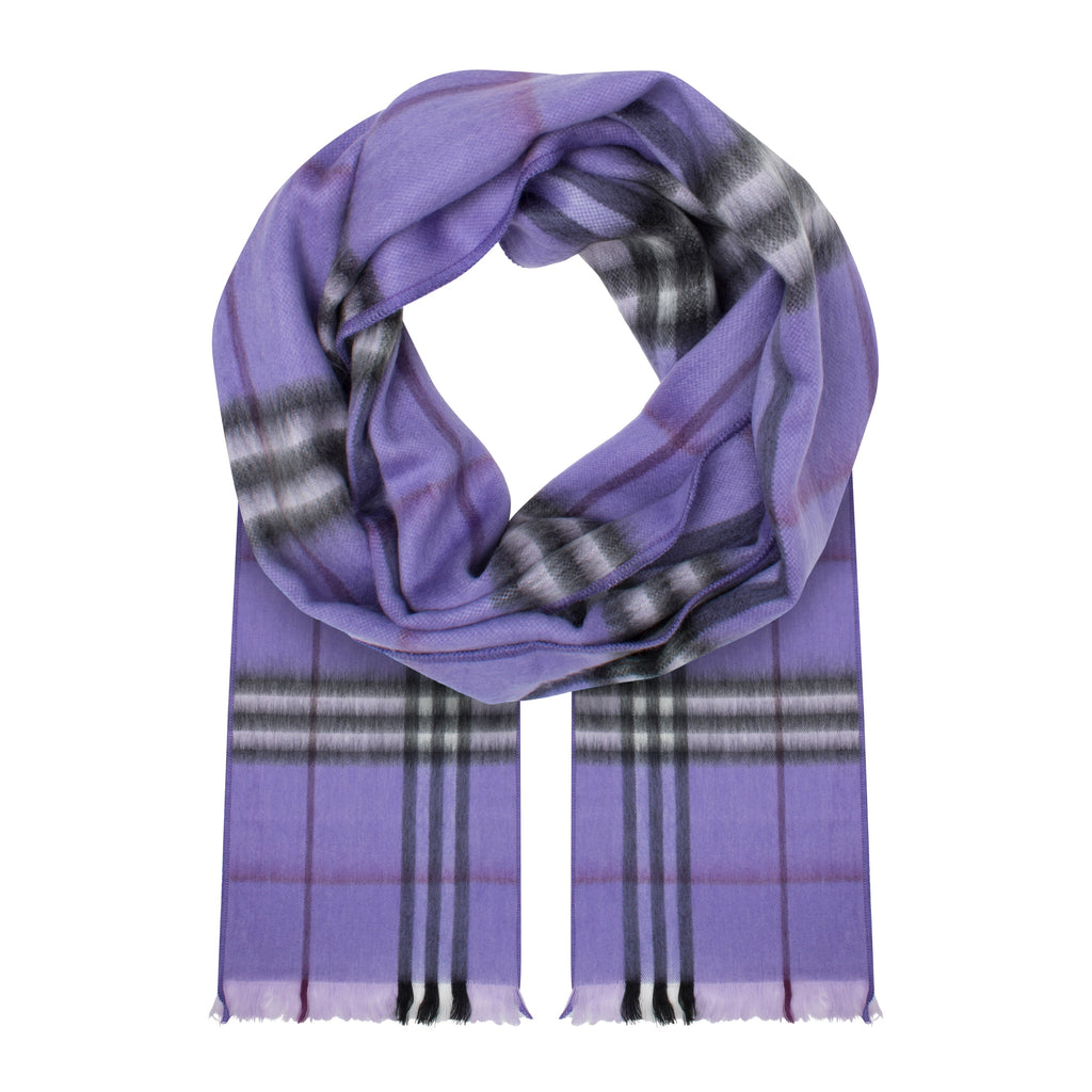 Alpaca Scarf (Violet Plaid)