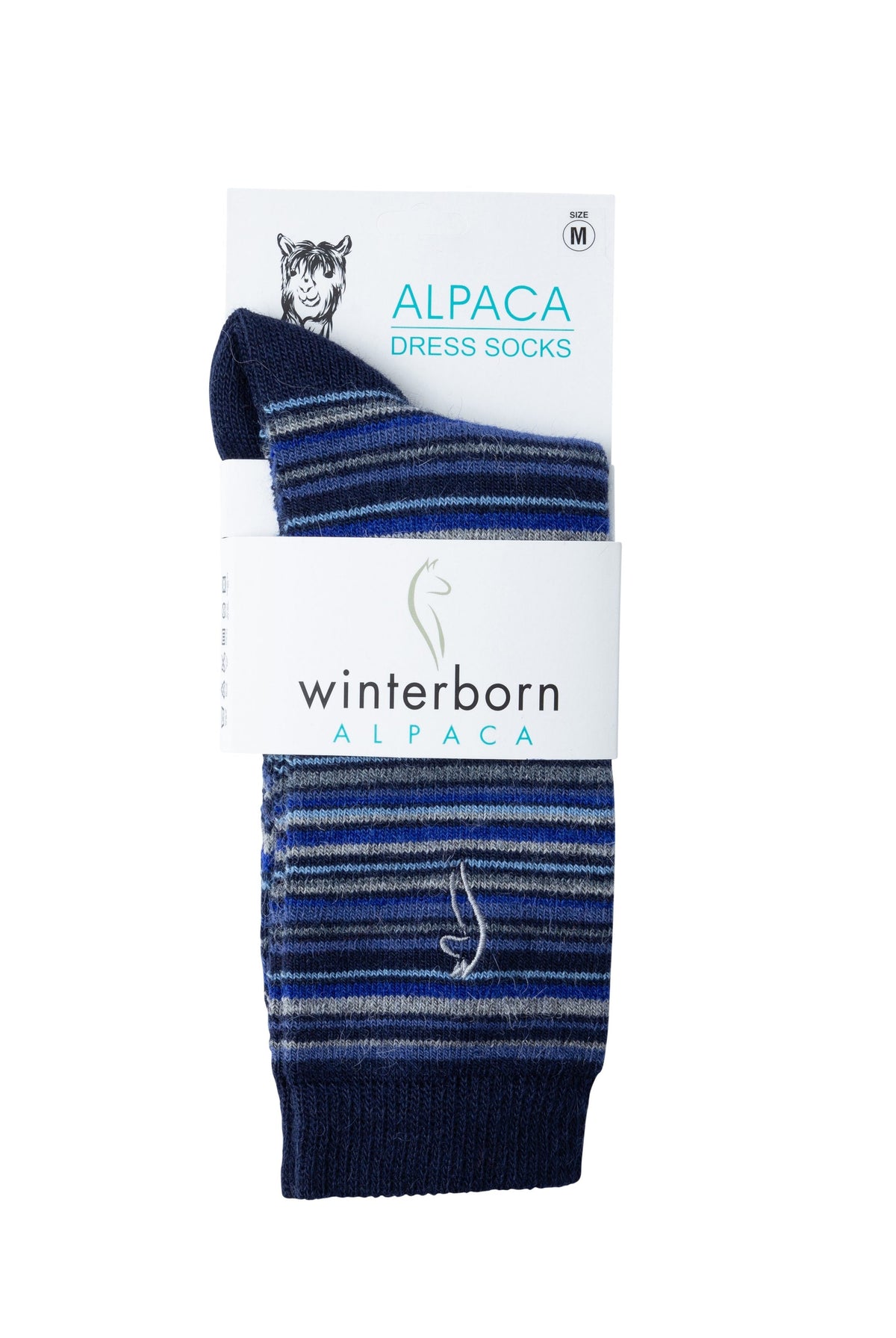 Blue Stripes alpaca dress socks