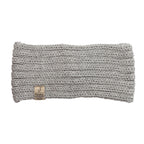Grey alpaca knit headband