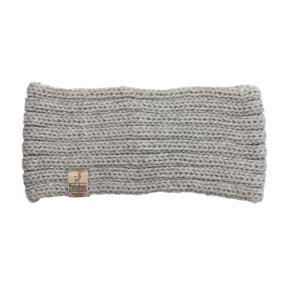 Grey alpaca knit headband