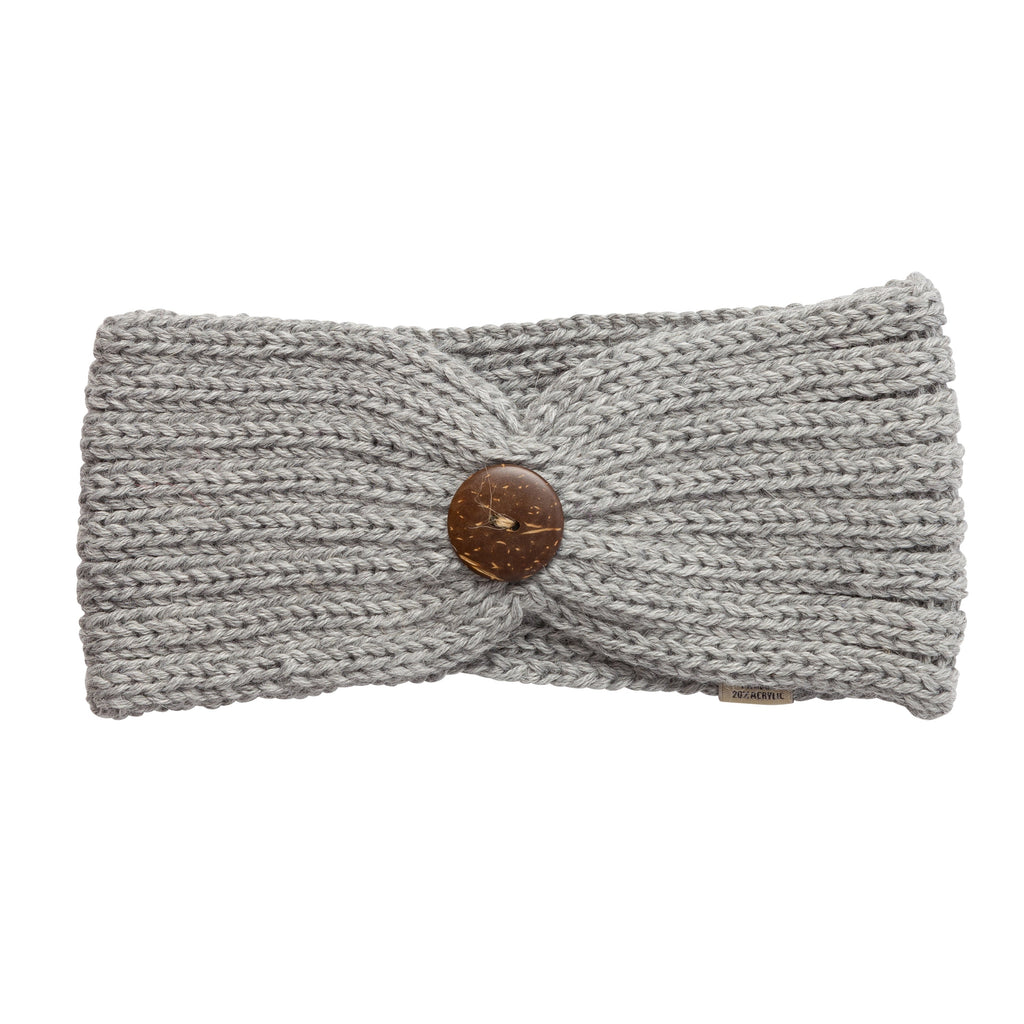 Light Grey alpaca knit headband