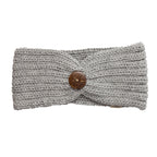 Light Grey alpaca knit headband
