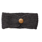 Charcoal alpaca knit headband