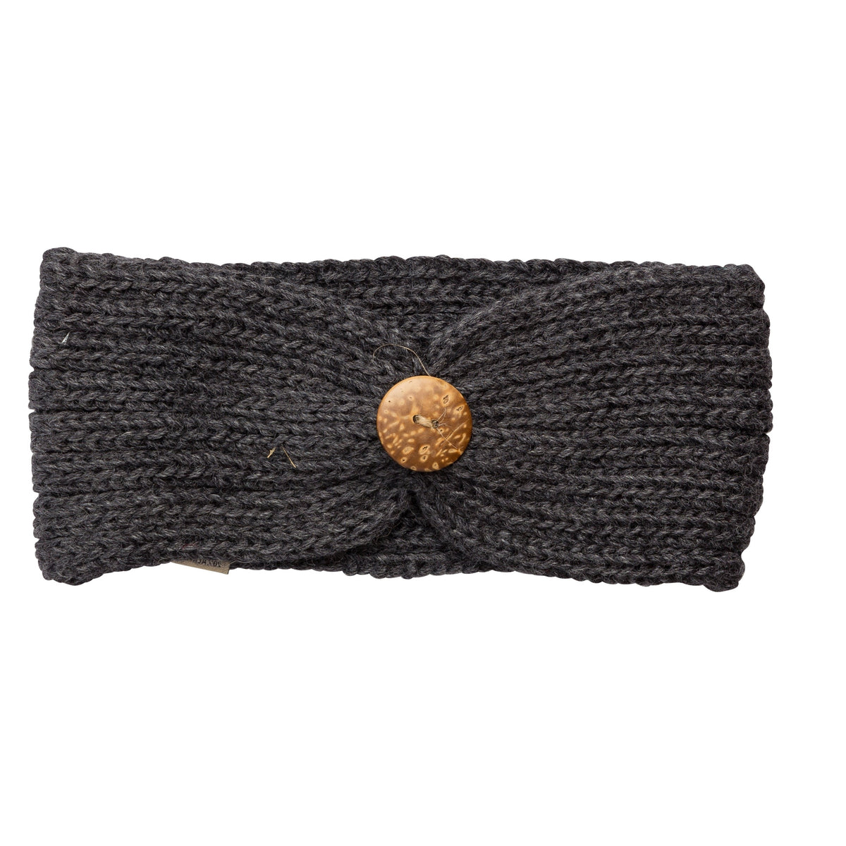 Charcoal alpaca knit headband