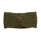 Mossy Green alpaca knit headband