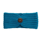 Aqua alpaca knit headband