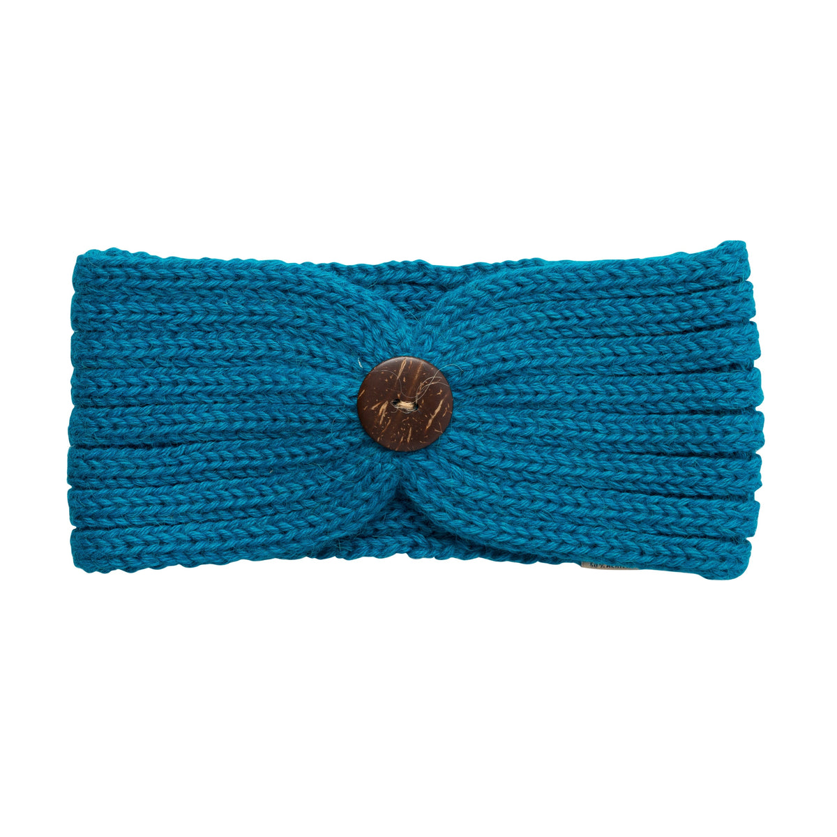 Aqua alpaca knit headband