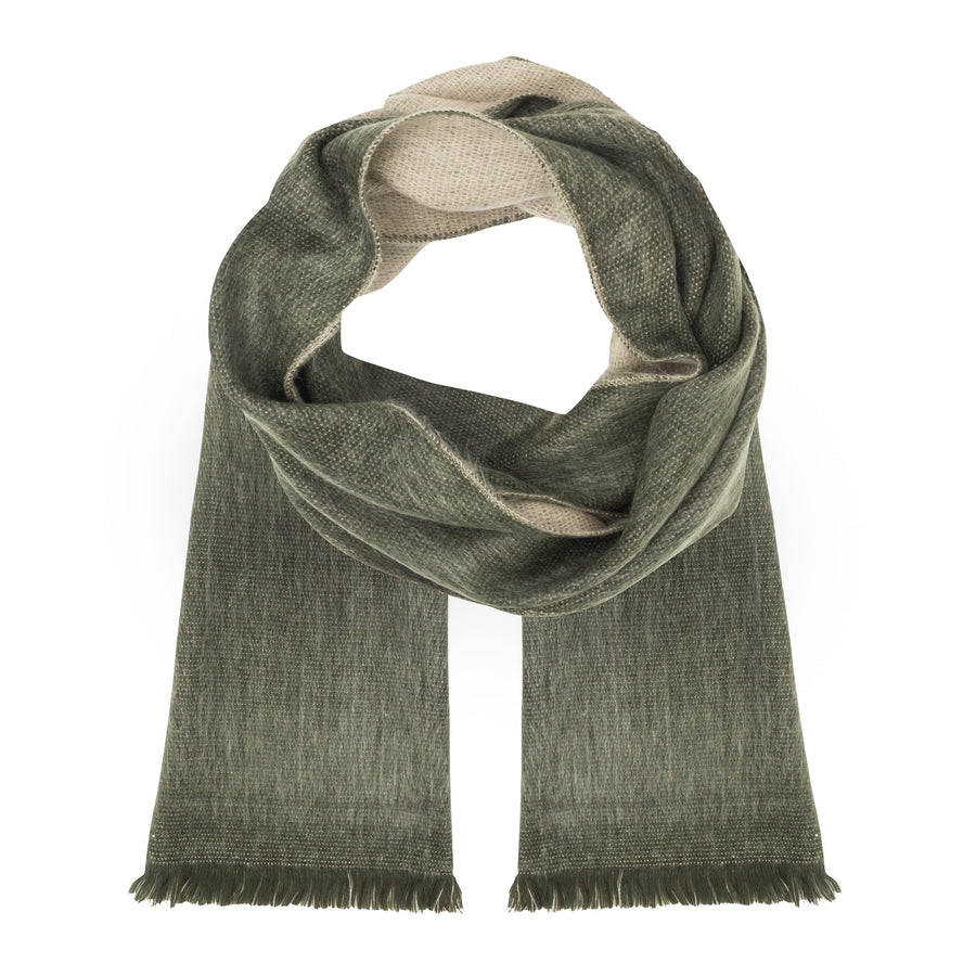 Alpaca Scarf (Moss & Stone Double Weave)