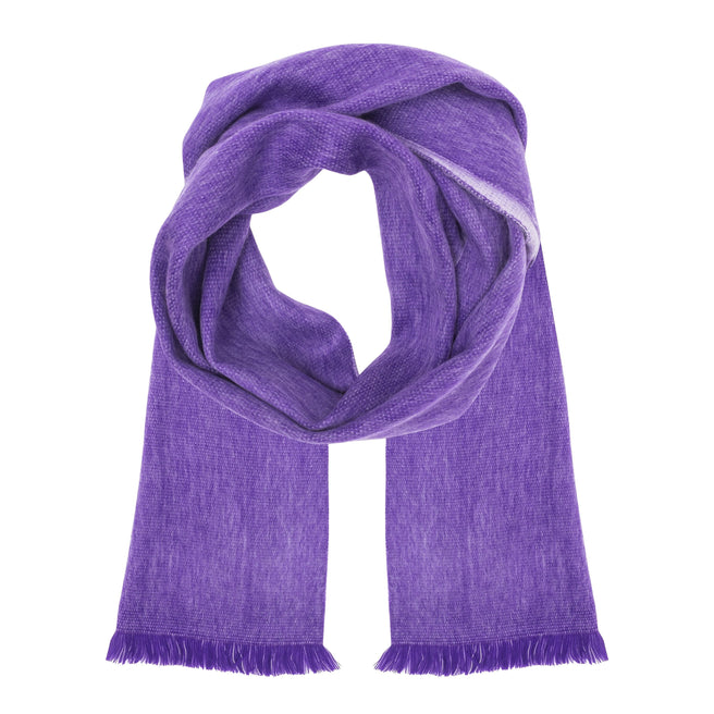 Alpaca Light Purple / Tan Double Weave Scarf