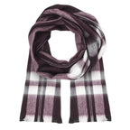 Alpaca Wine White Pattern Scarf