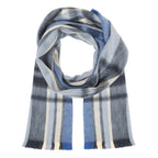 Alpaca Grey Blue White Pattern Scarf