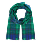Alpaca Green Blue Black White Pattern Scarf