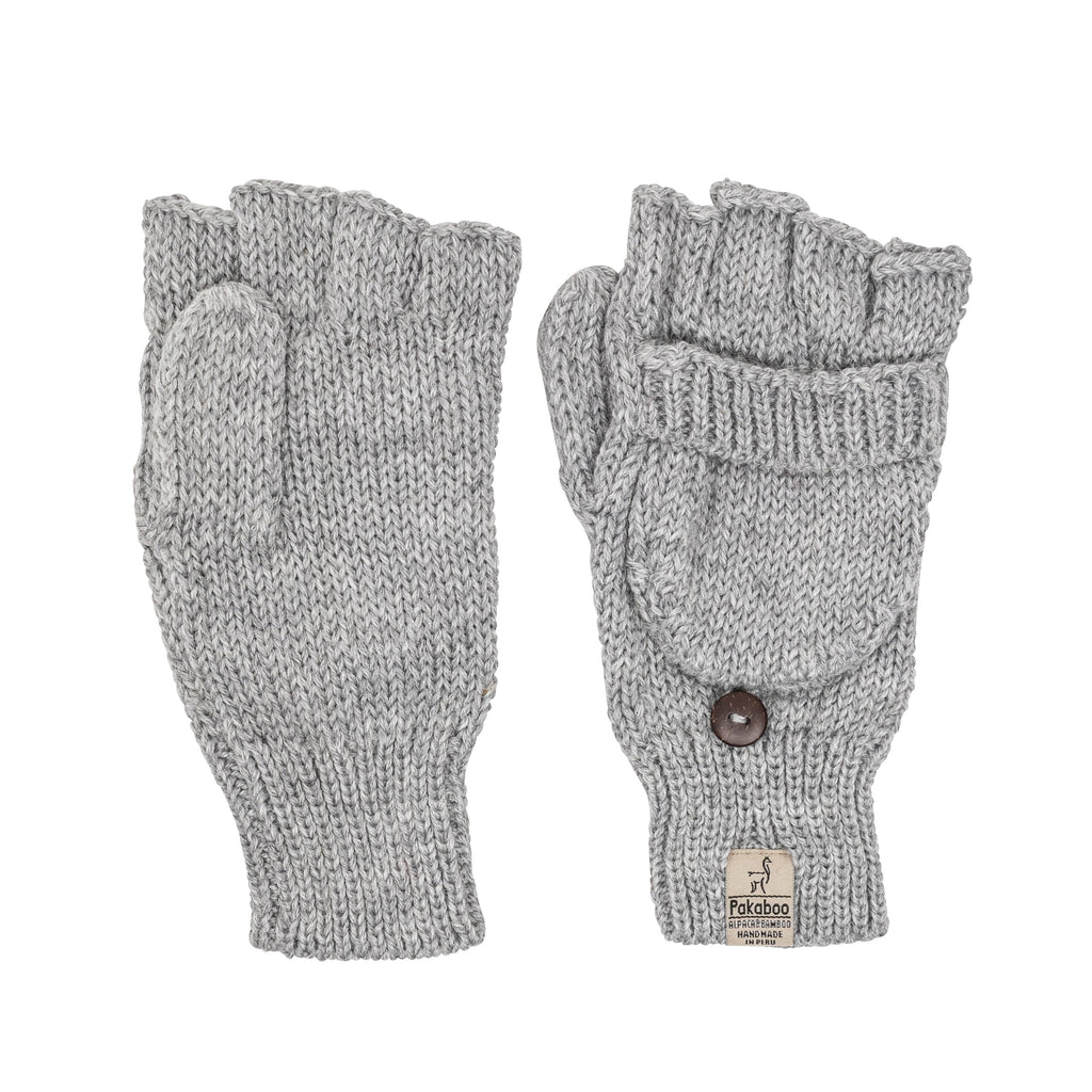 Light Grey alpaca mittens