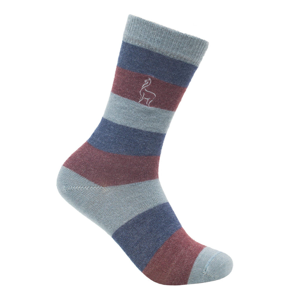 Navy Trio alpaca dress socks